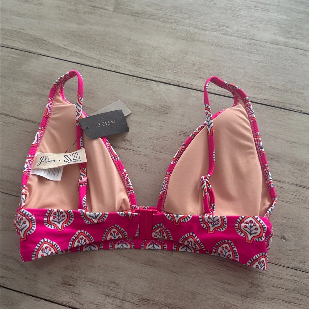 SZ Blockprints™ X J.Crew deep-V french  top /high-waisted bottom in Bagru print
